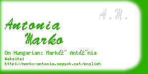 antonia marko business card